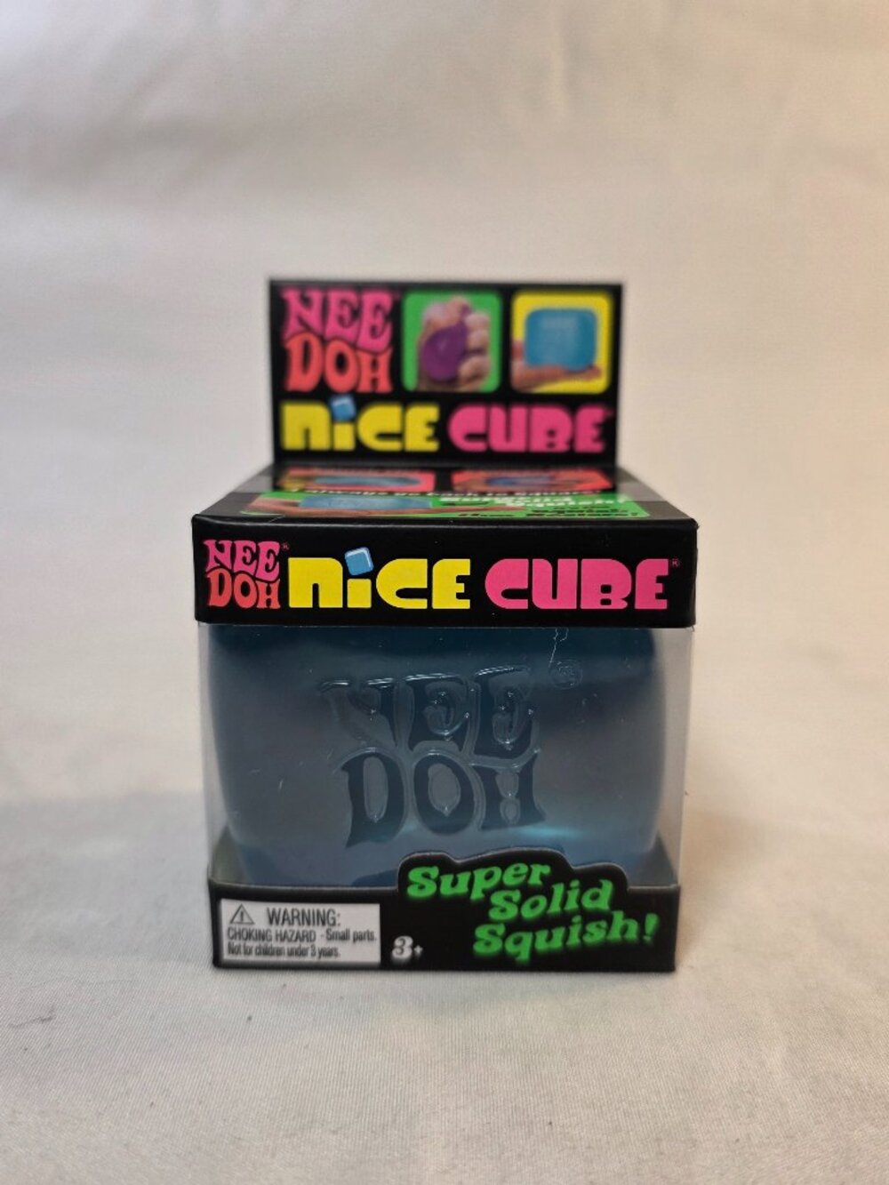 Nee Doh Nice Cube Blue Color  Super Solid Squish New In Box Squishy Fun
